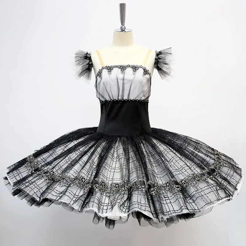 T0381 Black Paquita Variation Ballet Dress Kids Professional Ballet Tutu