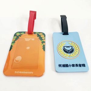 2022OEM Maker Waterproof Personalized Custom Logo Soft PVC <b>Silicone</b> Travel <b>Rubber</b> Luggage Tag - Product Image 3