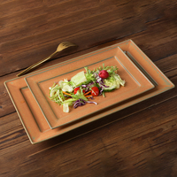 PITO assiettes de restauration en vrac ensemble de salle à manger rond en céramique plats coupé assiettes en porcelaine personnalisées assiettes colorées pour restaurant