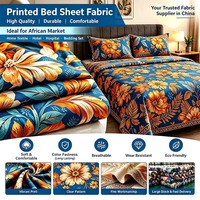 Tissu tissé imprimé brossé uni 100 % polyester, facile d'entretien, doux, 85 GSM, pour linge de lit et matelas, usage domestique en Afrique, fourni directement par l'usine