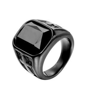 Stainless Steel Signet <b>Ring</b> with Sapphire <b>Ring</b> <b>Ruby</b> <b>Ring</b> Options Silver and Gold Plated Finish Statement Style for <b>Men</b> - Product Image 4