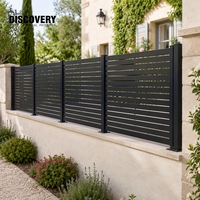 Clôture en aluminium à lattes avec revêtement en poudre pour jardin résidentiel, cour arrière et patio
