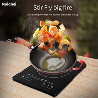 Cuisinière à induction multifonctionnelle, haute puissance, intelligente, à économie d'énergie, pour la maison, poêle à frire électrique, 2200W, commande tactile
