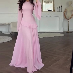 Vestido Largo de Fiesta para Mujer, Manga Larga, con Detalle de Volantes, Estilo Formal, Corte en A, Vestido de Noche, Vestidos de Moda - Product Image 6