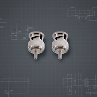 Connecteur coaxial RF à sertir mâle BNC plaqué nickel, connecteur coaxial BNC pour câble coaxial RG174/RG316/RG58/RG59/RG6