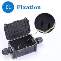 Boîte de jonction électrique en nylon PC étanche IP66 à 2 voies FSH110-2P, pour extérieur, souterraine, ignifuge, pour connexion de câbles