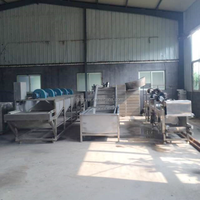 Complete productielijn voor aardappelchips met automatisch was-, schil-, snij-, frituur- en verpakkingssysteem
