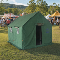 Tente murale en toile Premium 3m x 4m, robuste, imperméable, pour l'été, le camping familial, le glamping, le safari, tente de cabine individuelle pour 8 à 12 personnes