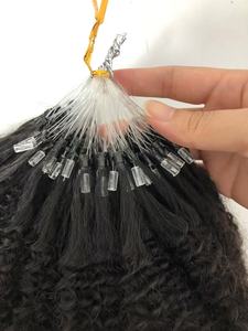 Vente chaude Afrique Amérique Serré Extensions De Cheveux Bouclés Micro Anneau Malaisien Double Dessiné Afro Crépus Bouclés 4c 4b 4a Cheveux Humains - Product Image 3
