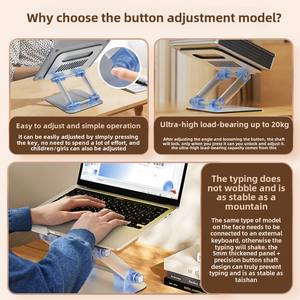 Nouveau support pour <span class=keywords><strong>ordinateur</strong></span> <span class=keywords><strong>portable</strong></span> de bureau en alliage d'aluminium de 17 pouces avec contrôle accru du bouton de base de l'<span class=keywords><strong>ordinateur</strong></span> réglable et pliable - Product Image 6