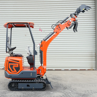 Mini-excavatrice compacte tout-terrain 1,2 tonne pour chantier de construction et aménagement paysager, disponible en stock en Europe depuis un entrepôt local