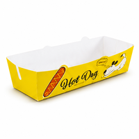 Boîte à hot-dogs coréens à emporter avec couvercle, taille personnalisée et logo sur mesure pour la restauration rapide