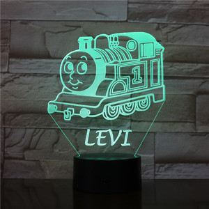 <span class=keywords><strong>Thomas</strong></span> Little Train conçoit une lampe optique 3d adorable lampe cadeau pour enfants 7 couleurs clignotant led veilleuse pour enfants cadeau - Product Image 2