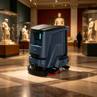 Robot de nettoyage intelligent autopropulsé certifié CE, nouvelle batterie lithium 24V100Ah, recharge automatique, évitement d'obstacles, pour sols commerciaux