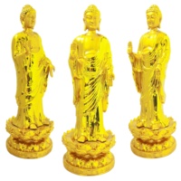 Antique Personnalisé Or Bouddha Art Métal Artisanat Figure Poli Moulage Sous Pression Cadeaux D'affaires Souvenirs Trophées Médailles Bouddhisme Thème