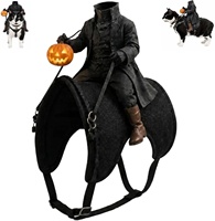 Costume d'Halloween 3D Illusion pour Animaux de Compagnie : Homme Sans Tête, Citrouille, Chevalier, Vêtements de Cosplay pour Petits et Moyens Chiens et Chats, Décoration de Fête