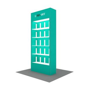 Vitrine d'exposition portable en aluminium de 3 pieds avec étagères en acrylique rétroéclairées pour salon professionnel - Product Image 2