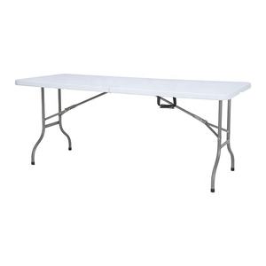 Venta Directa de Fábrica, Muebles de Exterior Portátiles, Mesa Rectangular de Plástico de 6 Pies, Plegable y Ligera para Picnic y Jardín - Product Image 1