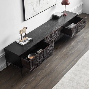 <span class=keywords><strong>Mueble</strong></span> para TV JINXI de teca tallada a mano, <span class=keywords><strong>estilo</strong></span> <span class=keywords><strong>industrial</strong></span> belga de mediados de siglo, Wabi-sabi, muebles de madera maciza - Product Image 1