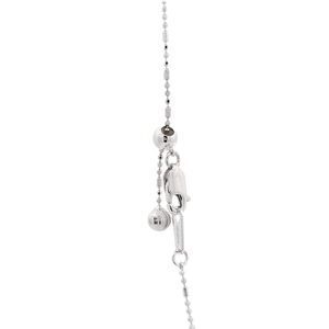Collier personnalisable en platine Pt950 blanc mat à paillettes douces avec mini perles octogonales, accessoire unisexe décontracté à superposer, cadeau - Product Image 5