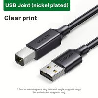 UGREEN Câble d'imprimante USB Câble USB 2.0 A vers B Cordon d'imprimante haute vitesse Câble d'imprimante Scanner Version nickelée durabilité