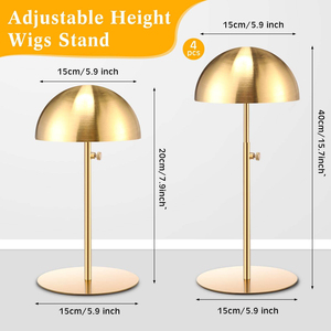 Support de Présentation Réglable pour Chapeaux AURORA en Acier Inoxydable, Tête de Mannequin pour Vitrine, Présentoir à Chapeaux pour Magasin de Vêtements - Product Image 3