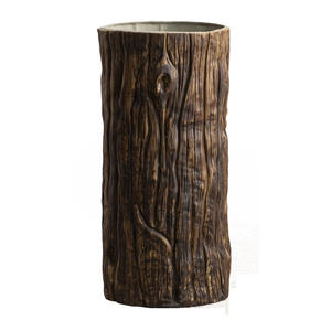 Jarrón grande con textura de corteza Pastoral de Jingdezhen <span class=keywords><strong>para</strong></span> patio Hotel Homestay y jardín maceta verde adorno suculento - Product Image 5