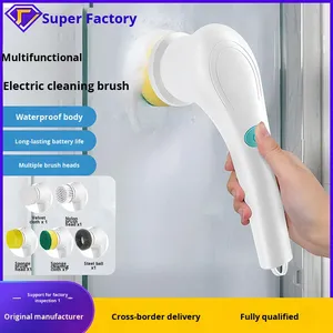 Brosse de nettoyage électrique portative, alimentée par batterie au lithium 800mAh, <span class=keywords><strong>3800</strong></span> tr/min, pour salle de bain, cuisine, vaisselle - Product Image 5