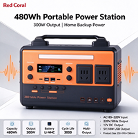 Grosir 300W 480wh Stasiun Daya Portabel Penjualan Panas Baterai Lithium Panel Surya Senter Paduan Logam untuk Berkemah dan Bepergian di Luar Ruangan.