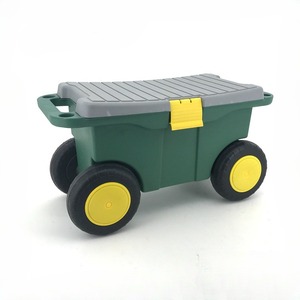 Plastic Gardening Rolling Storage Bin Garden Seat Storage <strong>Cart</strong> <strong>Weeding</strong> Planting Garden Tool <strong>Cart</strong> - Product Image 1