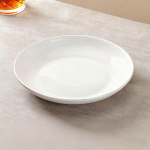 بيع بالجملة أدوات أواني على الطراز الغربي أطباق سيراميك مسطحة بيضاء نقية للاستخدام المنزلي والفنادق والحفلات-أطباق ستيكين - Product Image 6