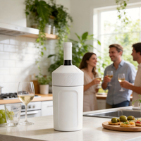 Seau à vin isotherme, Emode, en acier inoxydable à double paroi, pour refroidir les bouteilles de vin blanc, champagne et bière