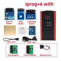 IPROG Pro V87 Programador de Llaves de Unidad de Control Electrónico Completa Herramienta Automotriz EEPROM IMMO Restablecimiento de Tablero Kilometraje Airbag OBD2 1 Año