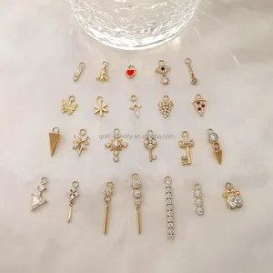 14K Or Bijoux DIY Pendentif Charmes Bijoux En Or Pur Pour Bracelet Colliers Boucles D'oreilles Accessoire