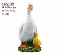 Figurines d'animaux miniatures en résine personnalisées, décor de micro-paysage, canard, oie, petites statues de jardin pour plantes en pot, artisanat DIY, ornement