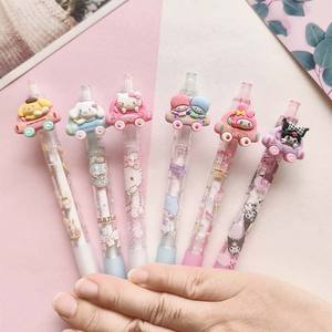 6ピース/ロットかわいいカワイイ漫画プレスジェルペン0.5mmブラックローラーボール文具 - Product Image 1