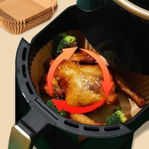 Disposable <b>Silicone</b> Oil Parchment Paper Liners for Air Fryer Square 16cm Kraft/White Home Kitchen <b>Baking</b> Roasting Microwave - Product Image 4