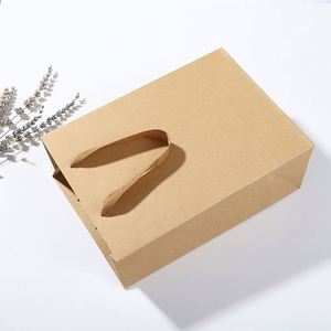 Sacs en papier kraft imprimés personnalisés pour le commerce de détail, sacs promotionnels en plastique de luxe avec poignée - Product Image 6