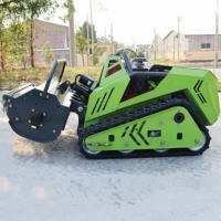Tondeuse à gazon diesel 800 mm 24 V automotrice à chenilles en caoutchouc pour villa, jardin et pâturage