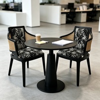Canapé de luxe moderne en bois et rotin, chaise individuelle en rotin, canapé de loisirs pour immeuble de bureaux, terrasse, cour, mobilier d'hôtel