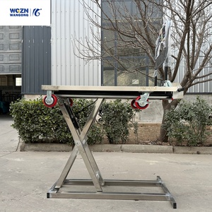 Chariots électriques portables auto-chargeurs WGZN et chariots à main, table élévatrice hydraulique plate pliable en métal pour le <span class=keywords><strong>transport</strong></span> - Product Image 1