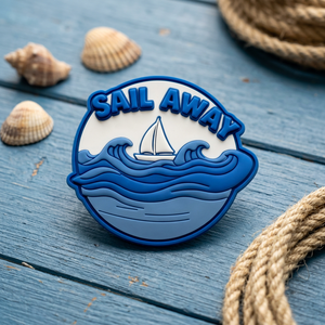 Patch personnalisé en silicone souple en relief 3D à coudre, forme ronde, pour chapeaux – Article personnalisable en gros - Product Image 2
