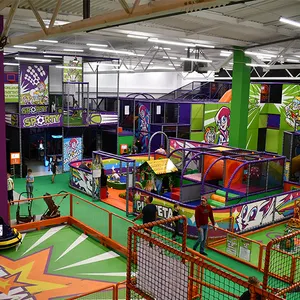 High Quality Ocean Theme Indoor Playground Equipment With Small Trampoline Park For Sale