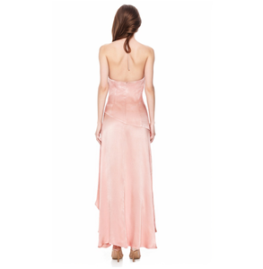 Nuovi Arrivi 2026: Abito <span class=keywords><strong>da</strong></span> Sera di Lusso in Seta con Collo Halter per Donne, Tessuto Morbido per Matrimoni e Occasioni Speciali - Product Image 4