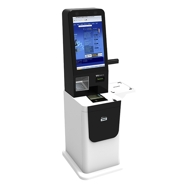 Customization 21 Inch Touch Screen Self Service Printing Payment Kiosk with Metal Keyboard and Document Scanner