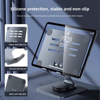 Support de tablette pliable en alliage d'aluminium BONCARTECK K7, rotation à 360°, réglable, pour iPad/iPad Pro, tablette et téléphone