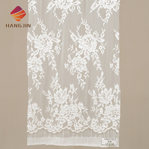 Tissu de dentelle française brodée 3D à cordon, motif floral, Chantili Alençon, pour mariage, blanc ivoire, tissu de dentelle de luxe pour mariée - Product Image 6