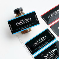 Etiquetas Adhesivas de Vinilo Impermeables, Impresión Personalizada y Duradera, para Botellas de Vidrio de 3ml, 5ml y 10ml, con Holograma Láser Plateado e Impresión UV