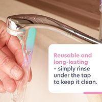 Étui pour lime à ongles en verre tchèque double face de qualité supérieure, style classique, avec ponçage de précision expert et finition lisse (Pastel)