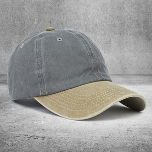 Casquette de baseball unisexe adulte en coton lavé avec logo personnalisé, imprimé vintage et broderie, motif 2 tons, pour sport de plein air - Product Image 2